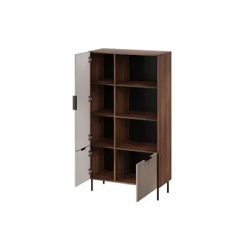Regał Cama Meble ALMERA Cama 4, orzech/kaszmir, 90×42×165 cm