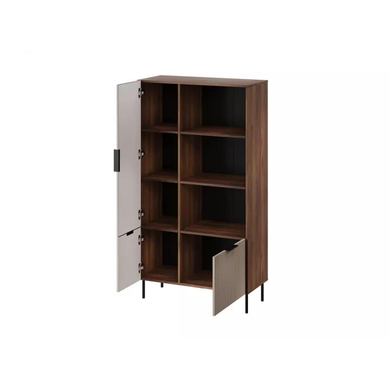 Regał Cama Meble ALMERA Cama 4, orzech/kaszmir, 90×42×165 cm