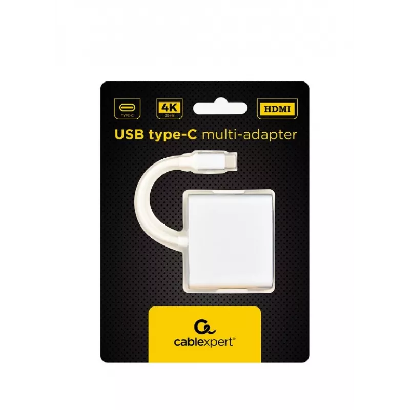 Adapter graficzny USB GEMBIRD A-CM-HDMIF-02-SV, wyjście HDMI, do 3840×2160, srebrny, 58,5×51×11,6 mm