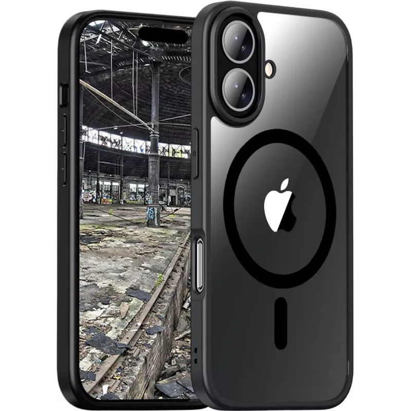 JT Berlin BackCase Pankow Hybrid MagSafe | Apple iPhone 16 | czarny/przezroczysty | (11098)