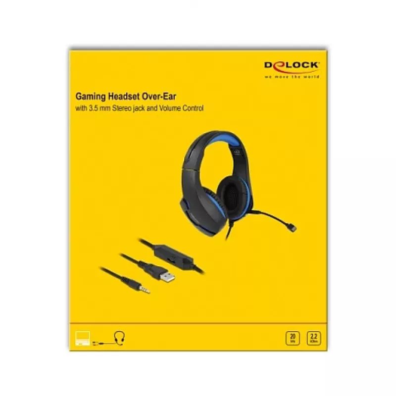 Zestaw słuchawkowy DeLOCK Gaming Headset Over-Ear