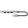Manhattan USB-A 4-Portowy Hub, 4x porty USB-A (1x USB 3.2 Gen1 5 Gbps aka USB 3.0, 3x USB 2.0 480 Mbps), zasilany z portu USB (nie wymaga zewnętrznego zasilacza), Aluminium