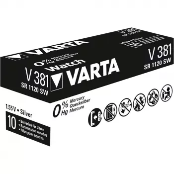 Bateria jednorazowa Varta 00381101111 srebrny-Oxide (S)