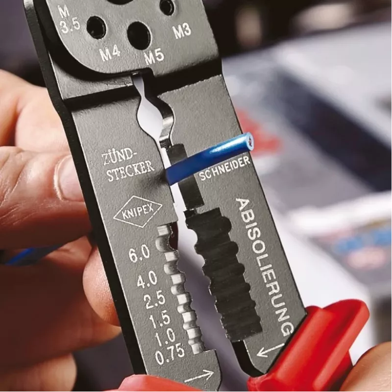 Narzędzie do zaciskania Knipex 97 21 215 B czarny, niebieski, czerwony