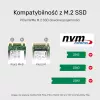 Obudowa SSD Unitek S1206A na 2 dyski M.2 NVMe PCIe Gen3 x4, USB 3.2 Gen 2 (10 Gbit/s), aluminium, USB-C, zawiera zasilacz