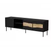 Szafka RTV cama meble INSERTO 3D1W 190x40x62 cm czarna z LED