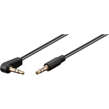 Goobay Kabel połączeniowy audio AUX, 3,5 mm stereo 3-biegunowy, cienki, CU, kątowy (59526)