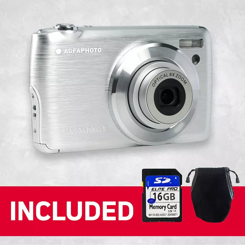 Agfa Photo DC8200 Srebrny + Etui + Karta SD 16GB