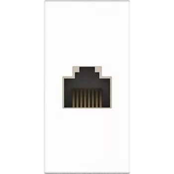 Kindermann Konnect flex 45 click Cat-6 (RJ45) 1 m - Modułowe złącze snap-in - RJ-45 - Biały, RAL 9003 (7464000827)