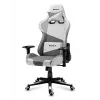 Fotel gamingowy Huzaro Force 6.2 do PC, kubełkowe siedzisko (cradle), szary, biały