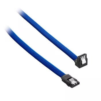 CableMod ModMesh - Kabel SATA - Serial ATA 150/300/600 - SATA (W) kątowy do SATA (W) - 60 cm - Niebieski (CM-CAB-RSAT-N60KB-R)