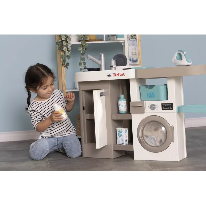 Smoby 311050 kuchnia zabawkowa z kącikiem do prania i akcesoriami