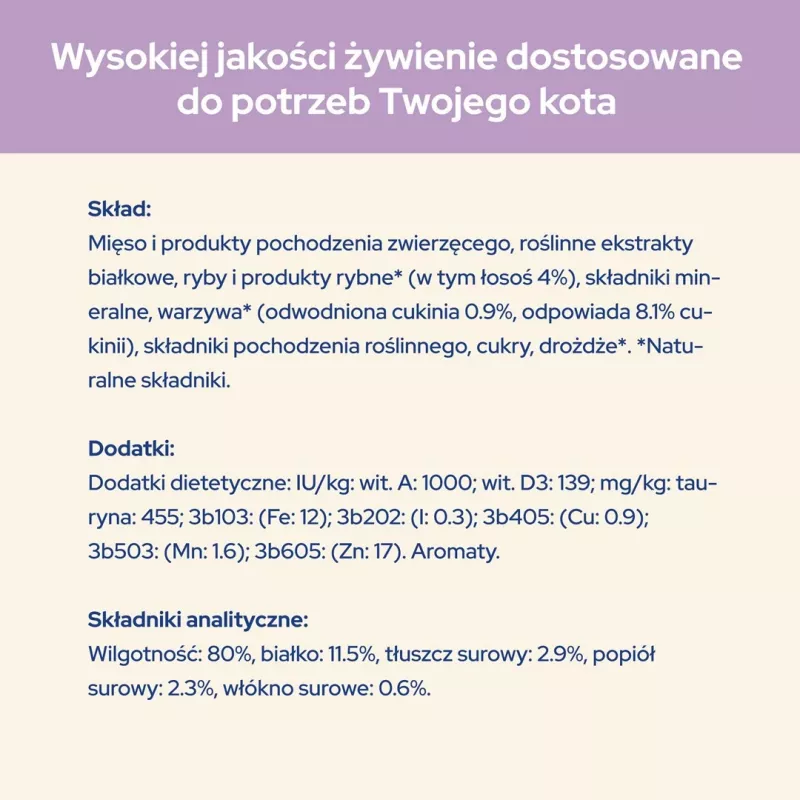 Purina Cat Chow Sensitive Gig z łososiem i cukinią w sosie - Mokra karma dla kotów - 85 g