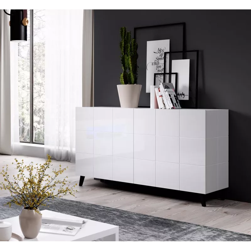 Cama Komoda 2D REJA biały połysk/biały połysk