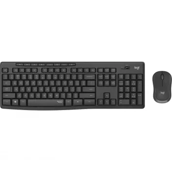 Logitech MK295 Silent - zestaw klawiatura i mysz - bezprzewodowy - 2,4 GHz - grafitowy - układ węgierski