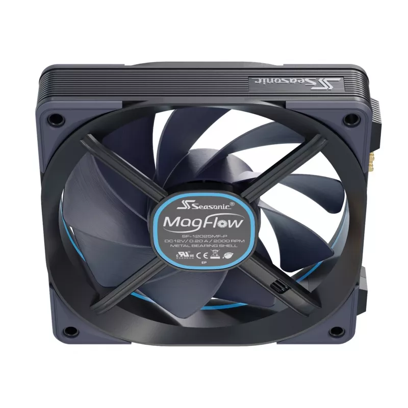Zestaw wentylatorów Seasonic MagFlow 1-Fan Kit do obudowy komputera 12 cm Czarny 1 szt.