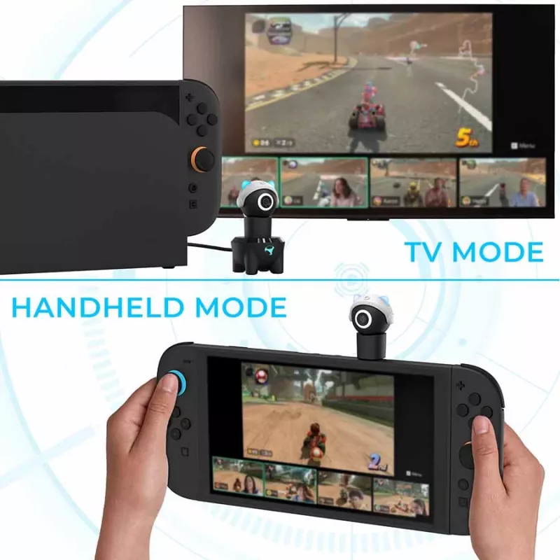 Subsonic Playcam 1080 2w1 HD Mini Kamera do Nintendo Switch 2 Jasny Niebieski