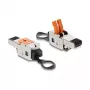DELOCK Wtyk RJ45 z blokadą zaciskową 2-pin +/- bez narzędzi, kompozytowe złącze zasilania, męski, czarny/stal nierdzewna