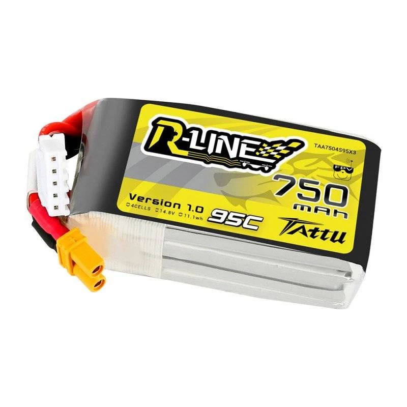 Bateria Tattu R-Line 750mAh 14.8V 95C 4S1P JST-XHR