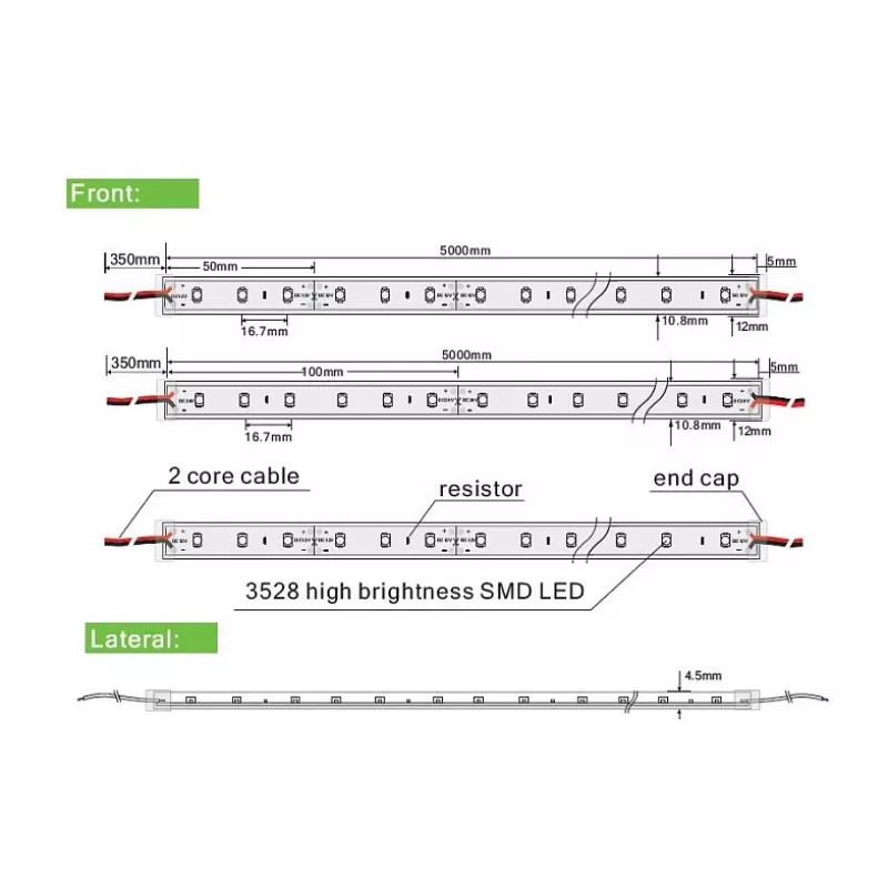 Taśma LED Synergy 21 Flex Strip 3528 - 60 KW DC12V 24W IP65
