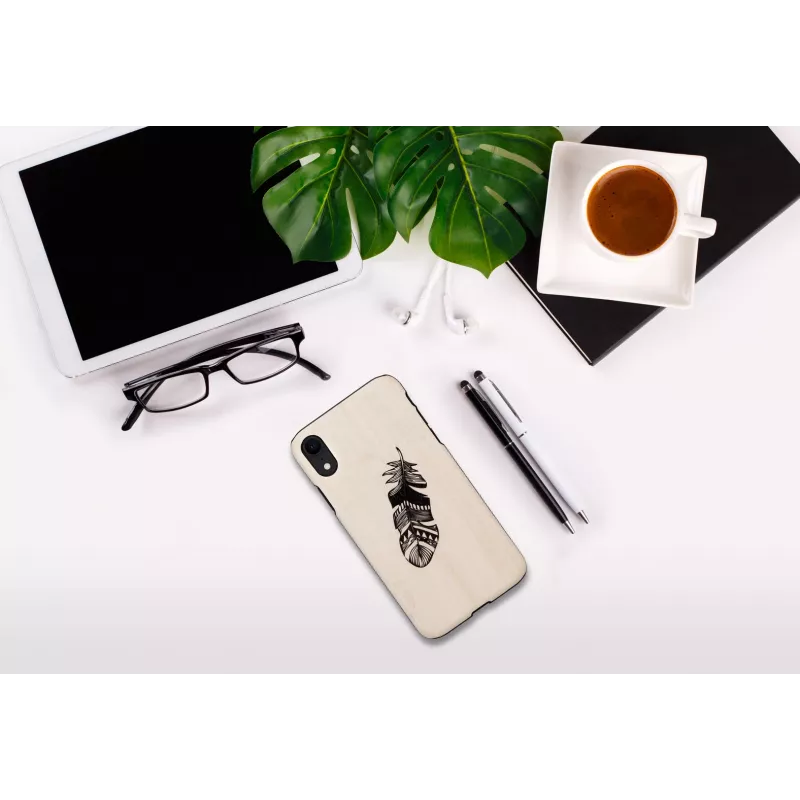 Etui na smartfona man and wood do iPhone XR, Indian Czarny, ochronna twarda skorupa