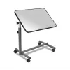 Stolik przyłóżkowy HERDEGEN EASY model 421000 — kompaktowy stolik nocny, regulowana wysokość 70–105 cm, blat 600×400 mm, regulacja kąta 0–90°, 4 blokowane kółka, maks. obciążenie 10 kg