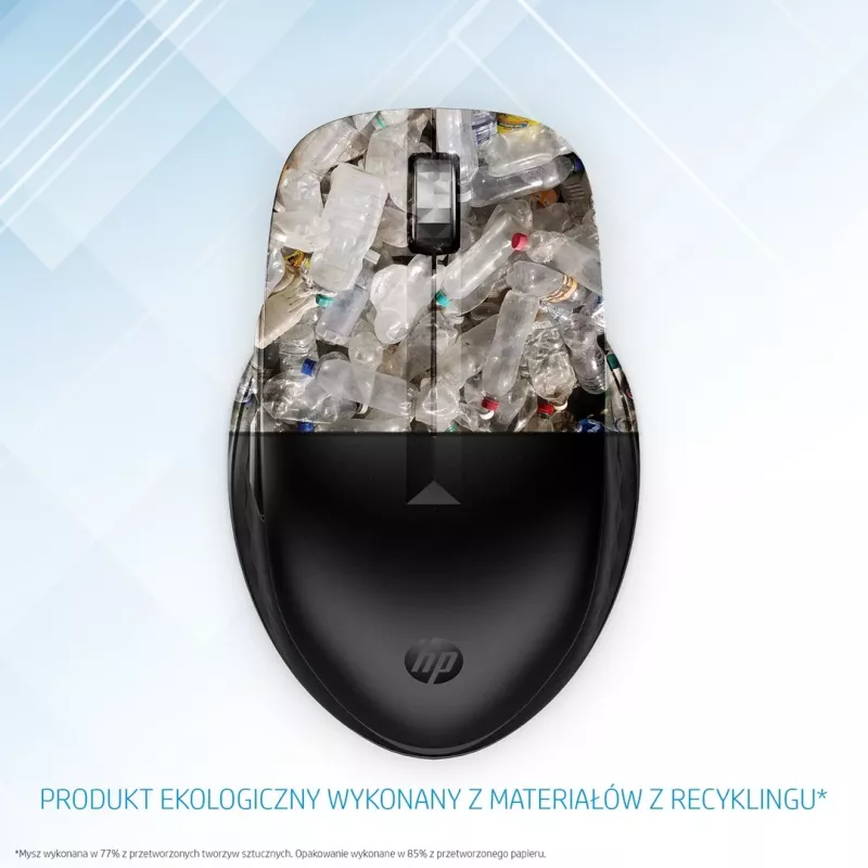 HP 435 Multi-Device Wireless mysz, symetryczna, RF Wireless + Bluetooth, 4000 DPI, czarny