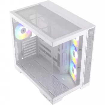 Obudowa PC Silentware View A-RGB biały VIEWWHITE — mid-tower z oświetleniem A-RGB, wykończenie białe