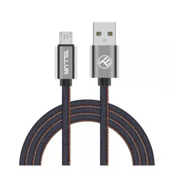 Kabel USB do Micro USB Tellur 1 m dżinsowy