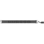 Froehlich & Walter Listwa zasilająca 19 cali 6x gniazdo IEC19 w obudowie aluminiowej 1U, kabel 3x 1,5mm 2,5m, RAL 9005 czarny (808904)