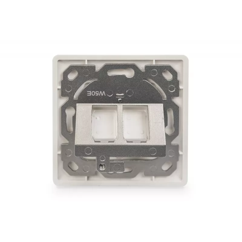 Digitus | Płyta czołowa do modułów Keystone, typ niemiecki, płyta środkowa 50x50 mm, ramka 80x80 mm | DN-93801-1