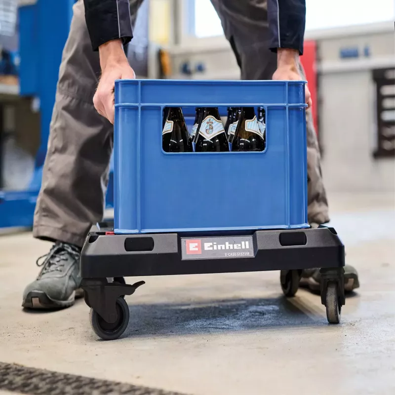 Platforma jezdna do kufrów systemowych EINHELL E-Case, czarna, udźwig do 120 kg