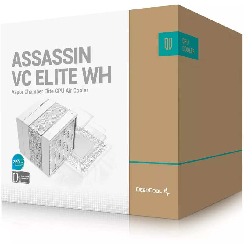 DeepCool Assassin VC Elite WH Chłodzenie procesora powietrzne 120/140 mm Biały 1 szt.