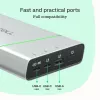 Przenośny akumulator zielony Cell BPLGC20P 20800 mAh litowo-jonowy, USB-C PD 65W, 2x USB-C + 1x USB-A, aluminiowa obudowa