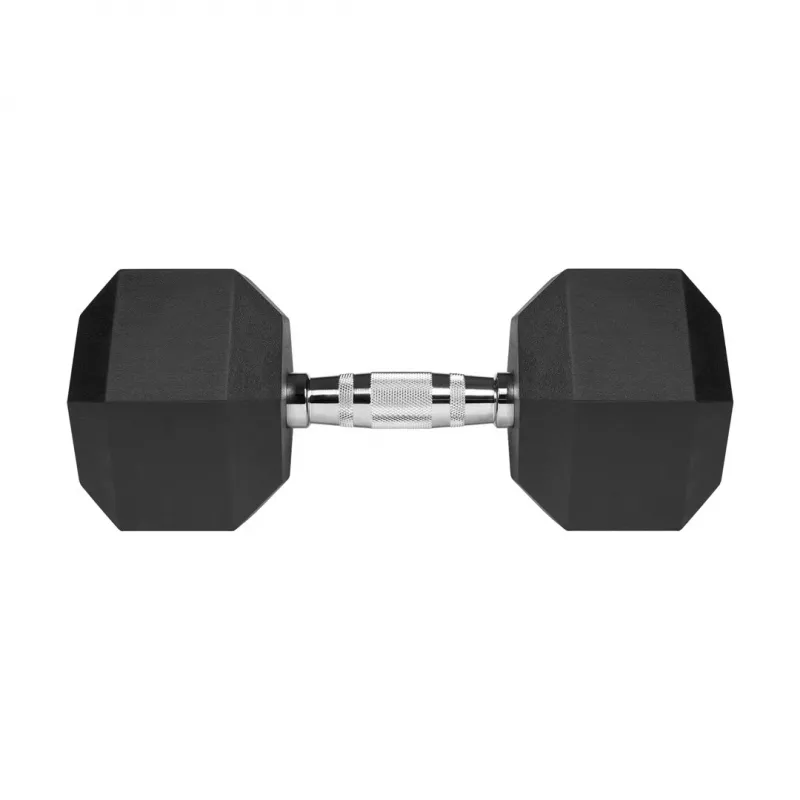 Gumowany hantel żeliwny HEX 20 kg REBEL ACTIVE