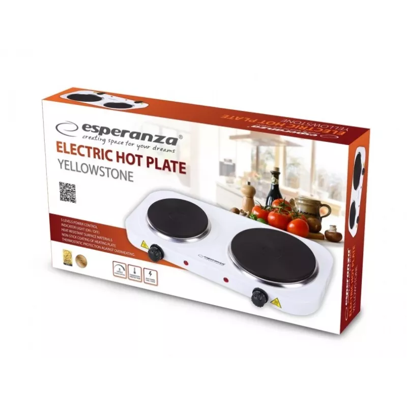 Esperanza EKH014W Kuchenka elektryczna 2 strefy Biała