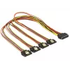 Kabel SATA DeLOCK 60158 0,5 m SATA 15-pin 4 x SATA 15-pin Wielokolorowy