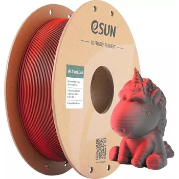 PLA MATTE DUAL 1,75mm CZERWONY CZARNY 1kg ESUN FILAMENT DO DRUKAREK 3D (PLA-MTD175B-BR1P1)
