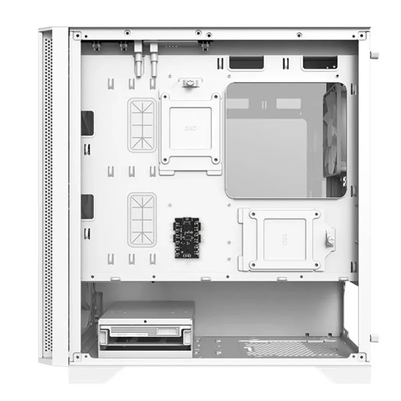 Montech AIR 100 ARGB Obudowa MICRO-ATX z Czterema Wentylatorami ARGB Pre-Instalowanymi, Ultra-Minimalistyczny Design, Drobna Siatka na Panelu Przednim, Wysoki Przepływ Powietrza, Unikalny Bok