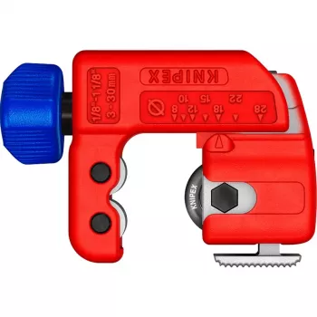 Obcinak do rur Knipex TubiX S 3–30 mm, kompaktowe narzędzie tnące do rur metalowych i plastikowych