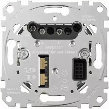 Wbudowany ściemniacz Merten MEG5171-0000, metaliczny, 220–230 V AC, 50–60 Hz, obciążenie rezystancyjne do 420 W