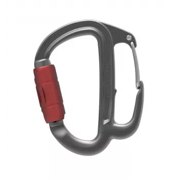 Karabinek z blokadą Petzl M042AA00 w kształcie D Aluminium Szary 75 g