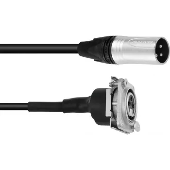 Kabel krosowy XLR PSSO 1 m — wtyk XLR na gniazdo XLR, czarny