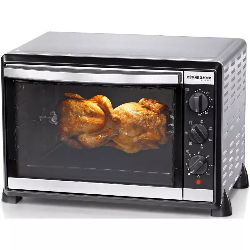 Mini piekarnik Rommelsbacher BG 1805/E Stal nierdzewna – 42 L, 80–230 °C, 7 trybów, rożen