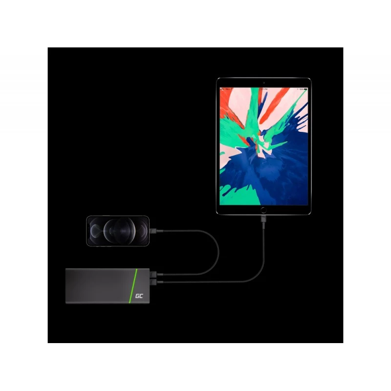 Kabel Lightning zielony Cell KABGC18 — 2 m, Lightning na USB-A, czarny