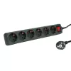 Power Extension ROLINE 19.07.1075 3 m 6 AC Outlet Indoor Czarny