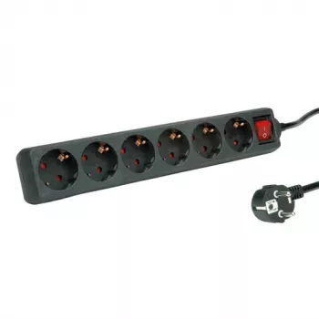 Power Extension ROLINE 19.07.1075 3 m 6 AC Outlet Indoor Czarny
