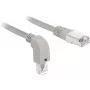 DeLOCK - Kabel krosowy - RJ-45 (M) do Downward angled do RJ-45 (M) - 50 cm - S/FTP - CAT 6a - ekranowany, bezhalogenowy - Szary (85873)