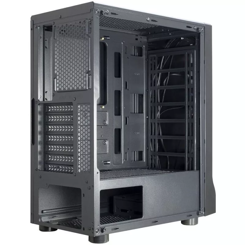 Obudowa INTER-TECH A-3411 Creek Gaming Tower, ATX, 1xUSB3.0, 2xUSB2.0, zasilacz opcjonalny, okno boczny panel, podświetlenie LED z przodu, zintegrowane RGB LED, czarny