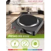Mesko Home MS 6508 płyta Czarny Blat Płyta żeliwna 1 strefa(y)